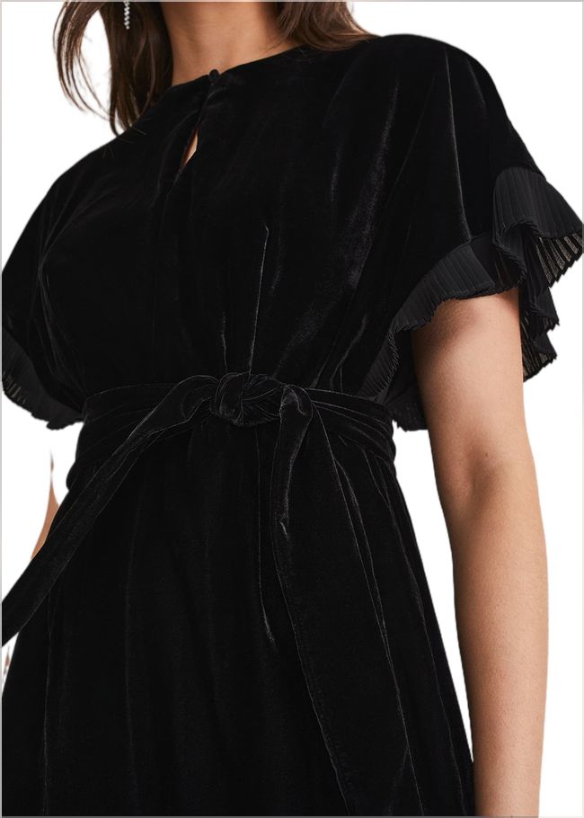  Gianna Velvet Dress Black 221175050