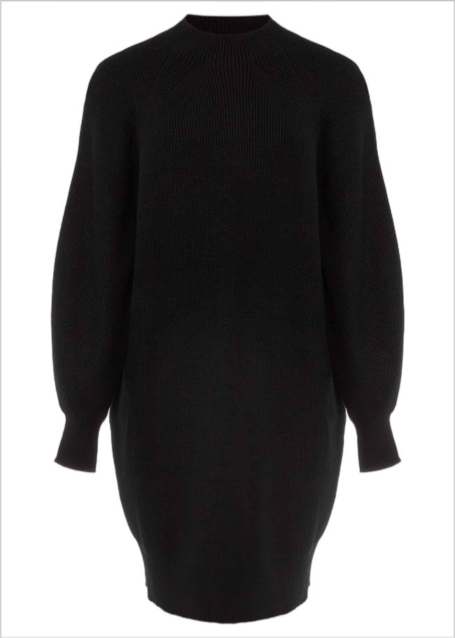  Eliana Knitted Jumper Dress Black 221176050