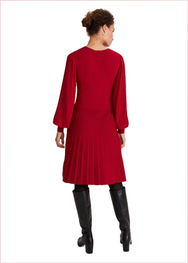  Mikel Knitted Dress Red 221193250