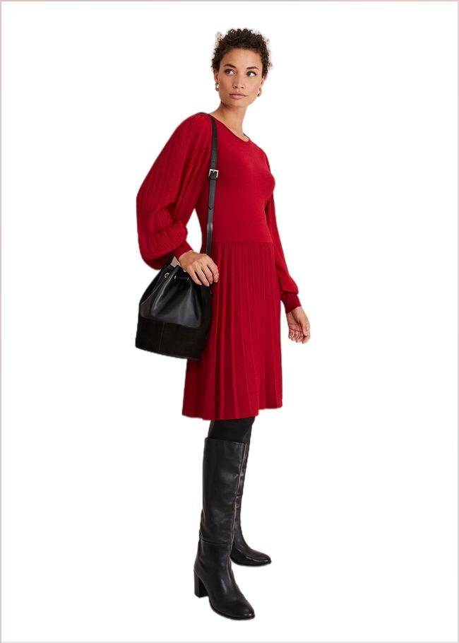  Mikel Knitted Dress Red 221193250