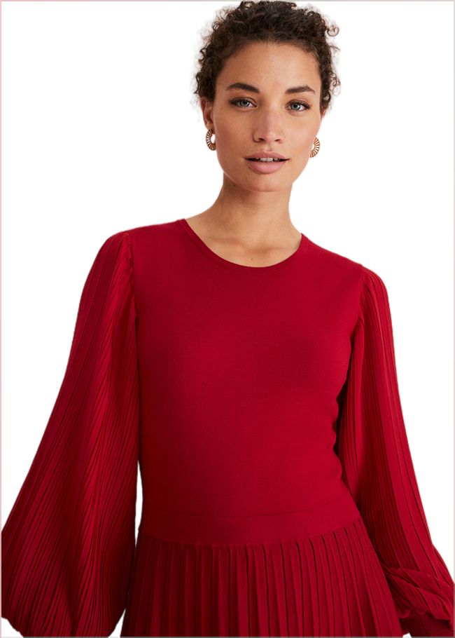  Mikel Knitted Dress Red 221193250