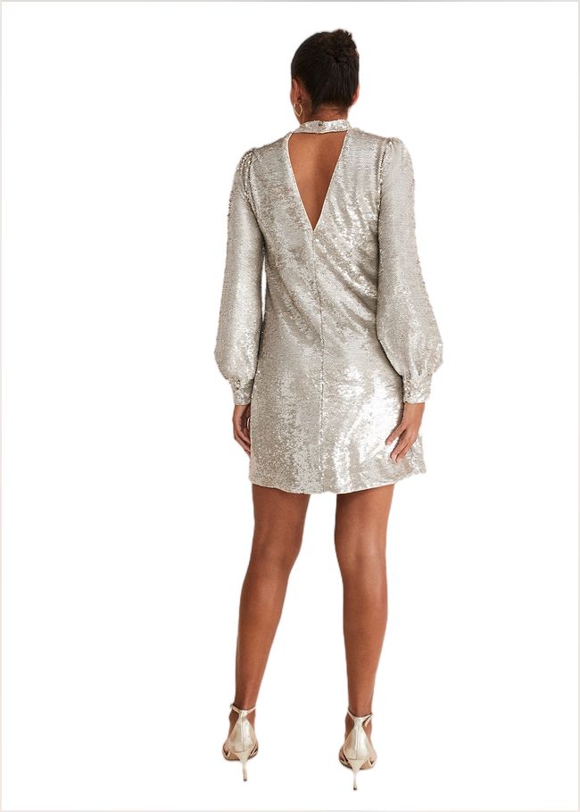  Zia Sequin Mini Dress Silver 221195065