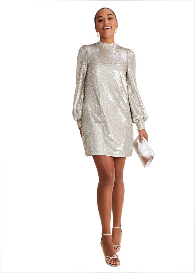  Zia Sequin Mini Dress Silver 221195065