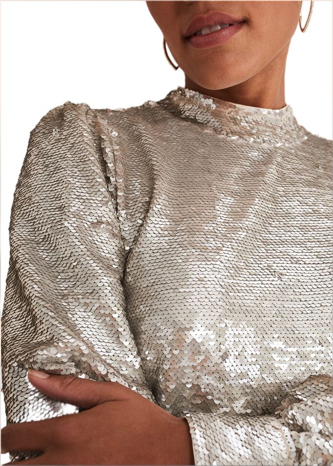  Zia Sequin Mini Dress Silver 221195065