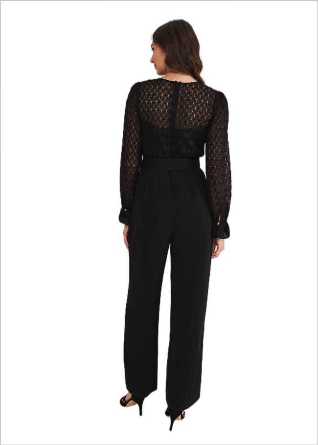  Carly Lace Long Sleeve Jumpsuit Black 221203050