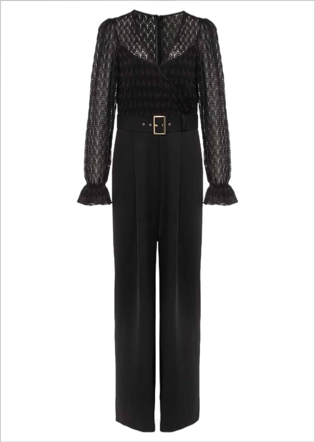  Carly Lace Long Sleeve Jumpsuit Black 221203050