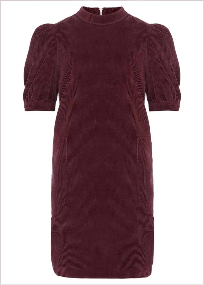  Elektra Corduroy Dress Burgundy 221212258