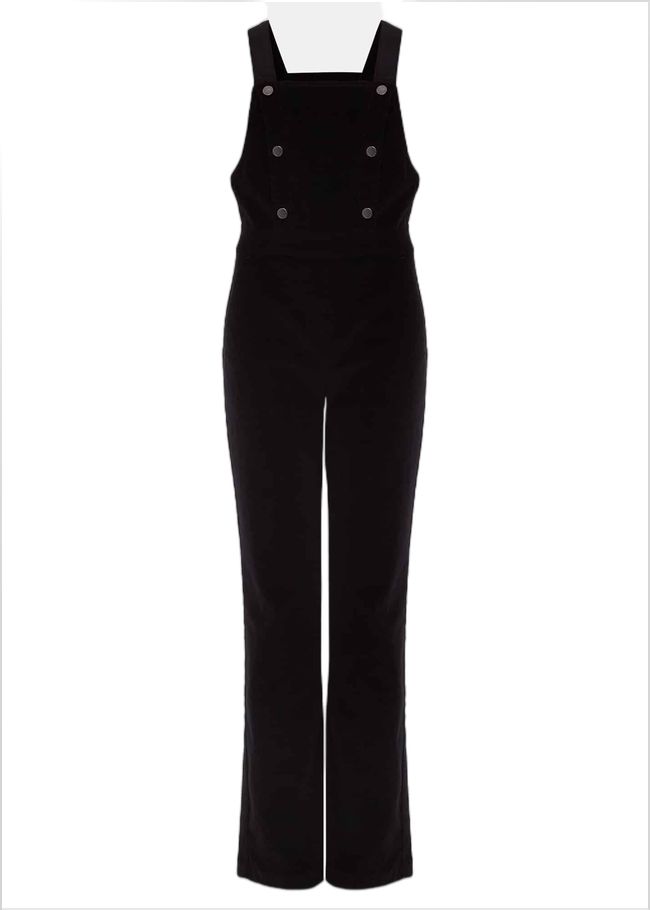  Jasira Corduroy Dungarees Black 221213050