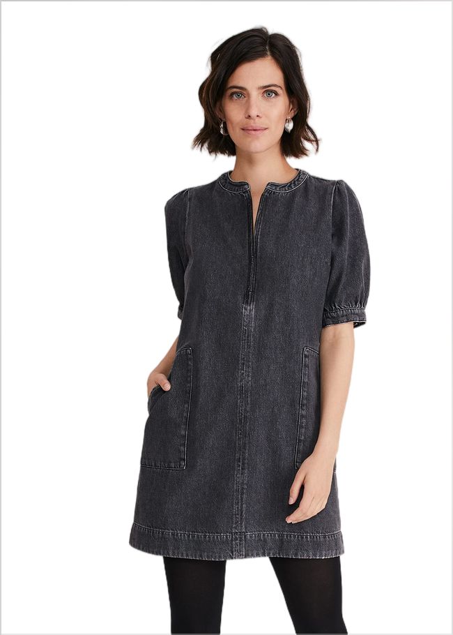  Jett Denim Shift Dress Grey 221214150