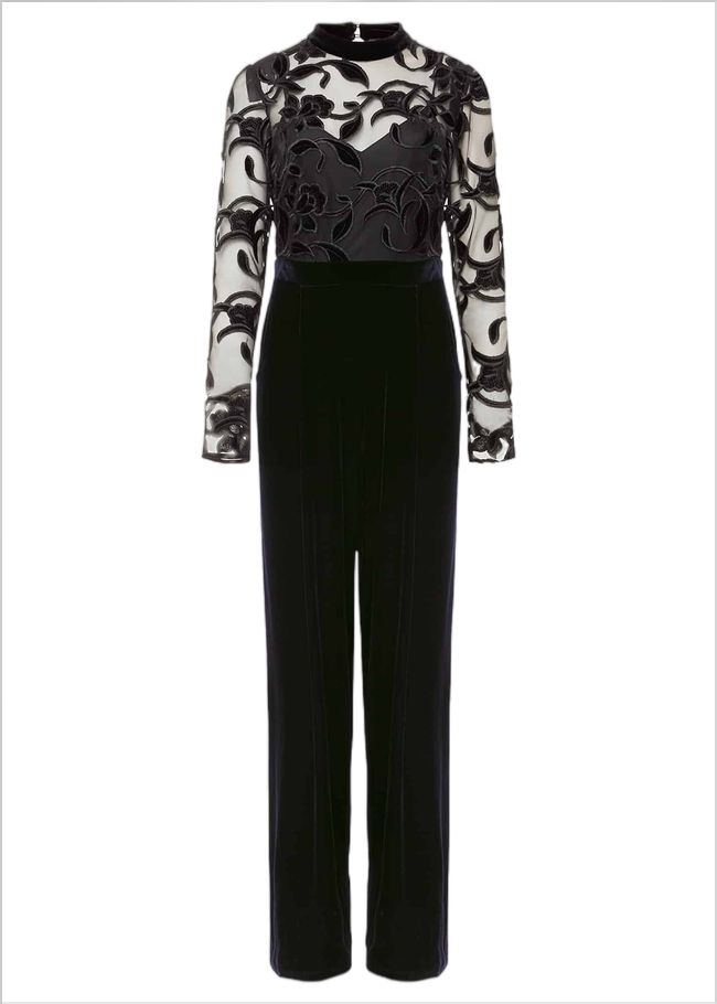  Angelica Velvet Jumpsuit Black 221227050