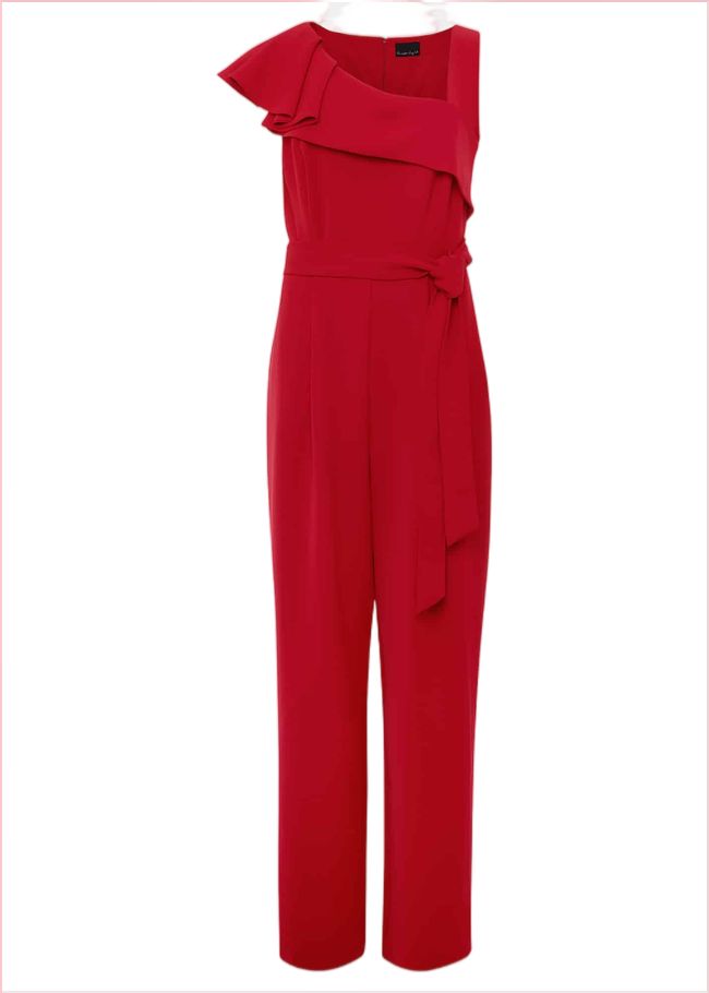  Zelda Belted Jumpsuit Oxblood 221229932