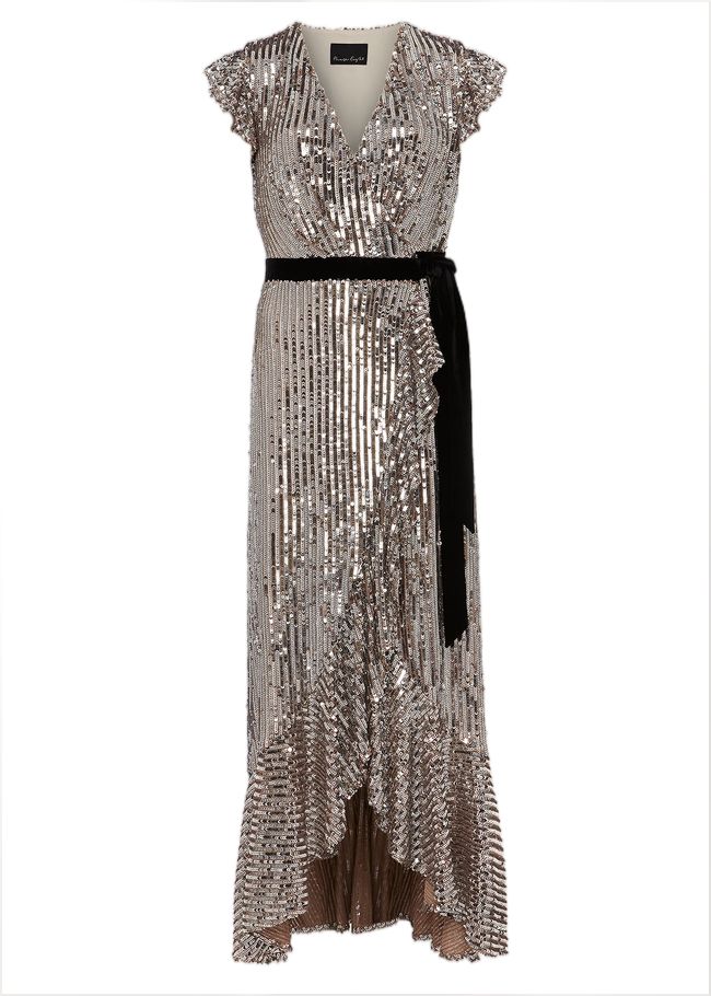  Enja Sequin Maxi Dress Gold 221246060