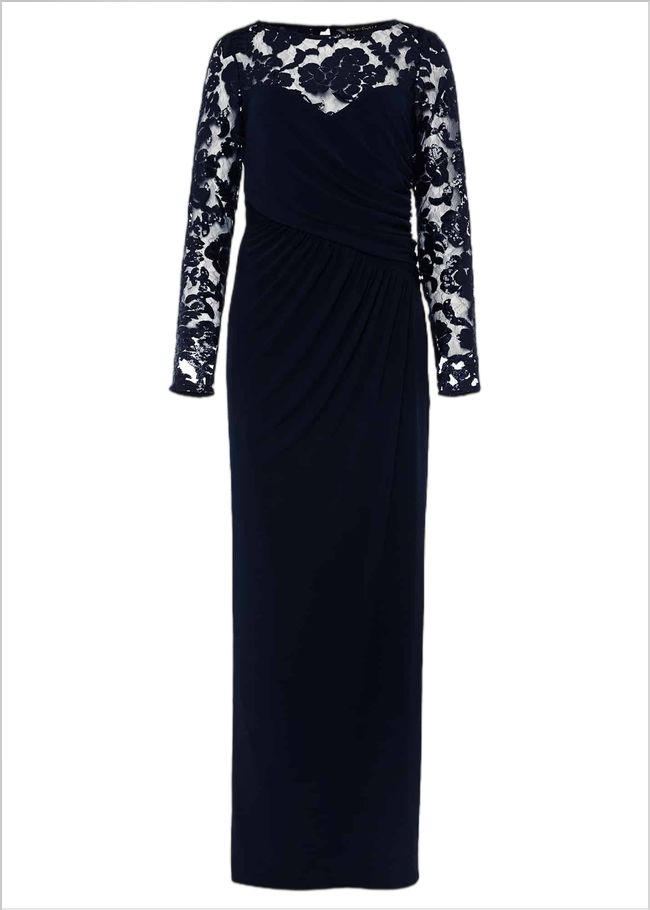  Daniela Sequin Maxi Dress Navy 221249351