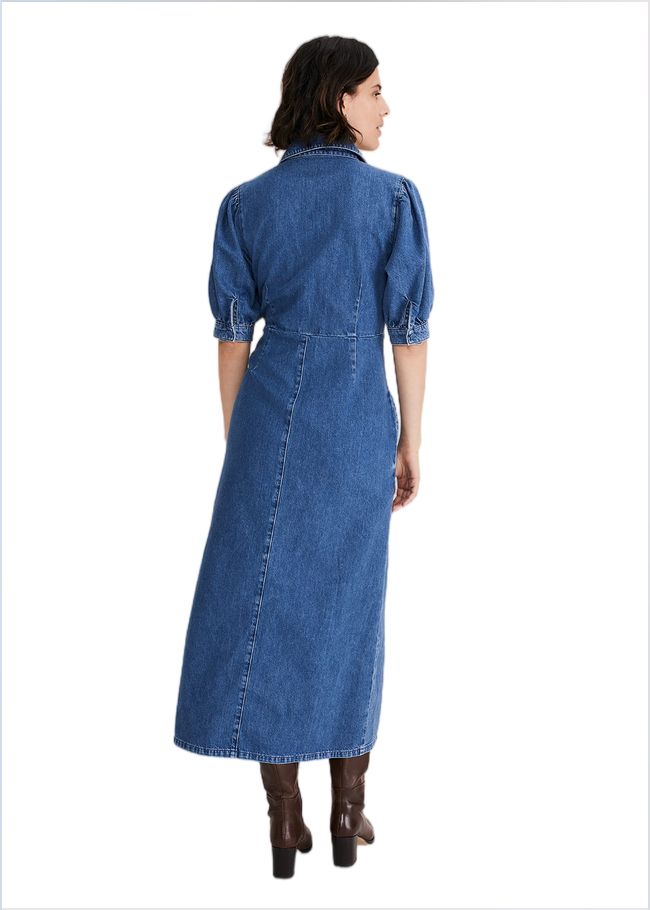  Cosette Denim Midaxi Dress Blue 221252408