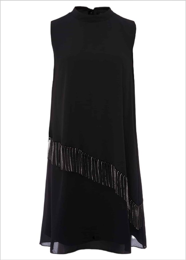  Clarice Diamonte Shift Dress Black 221260050