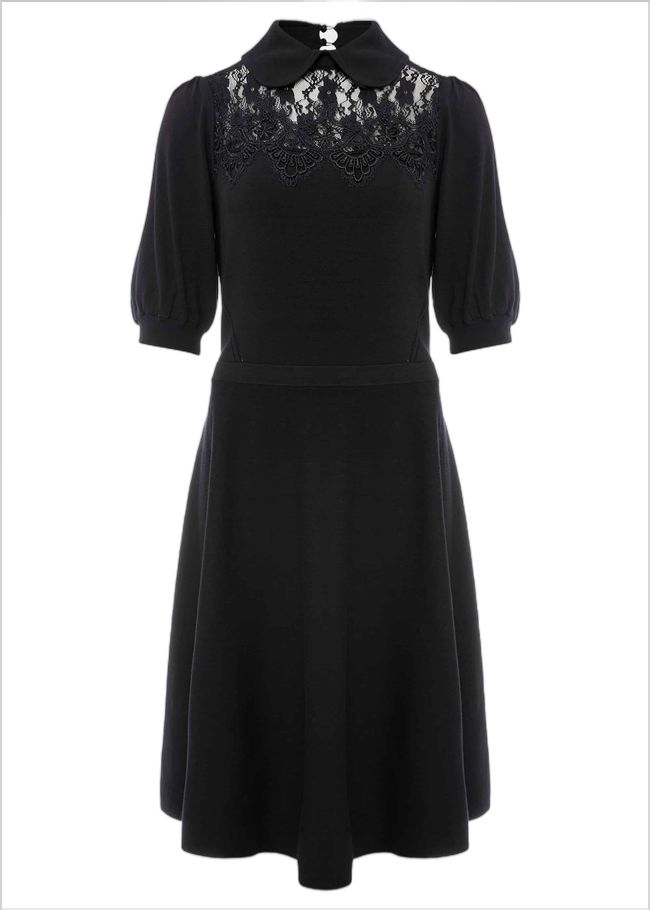  Renata Lace Yoke Dress Black 221269050