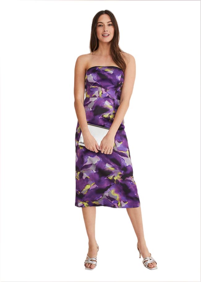  Adelita Abstract Print Dress Purple Multi 221292167