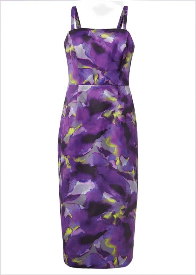  Adelita Abstract Print Dress Purple Multi 221292167