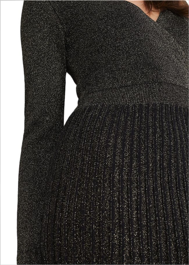  Jaycee Shimmer Knit Dress Black/Gold 221293029