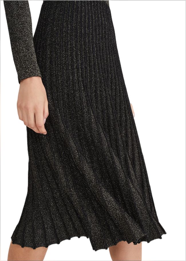  Jaycee Shimmer Knit Dress Black/Gold 221293029