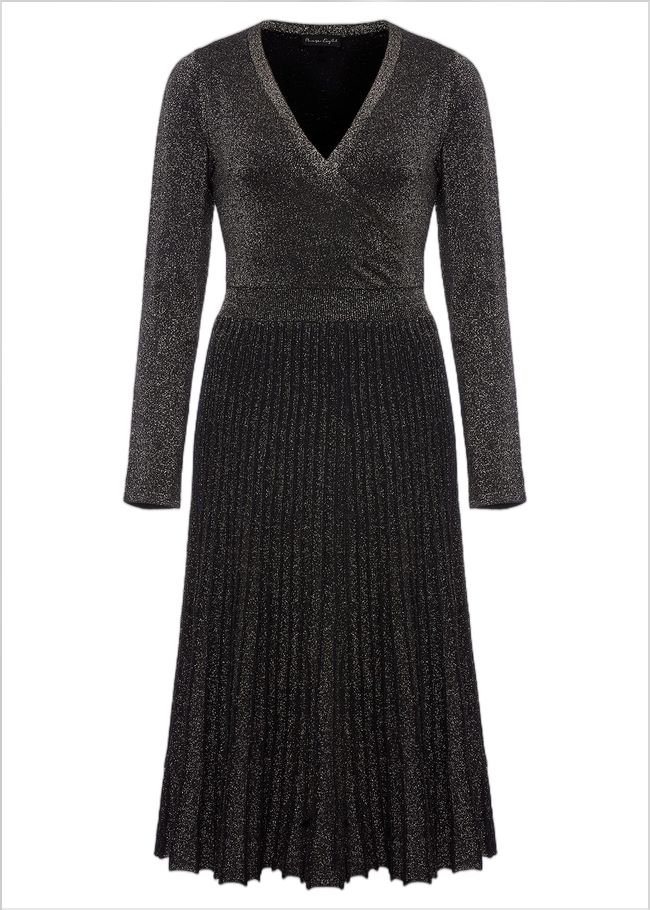  Jaycee Shimmer Knit Dress Black/Gold 221293029