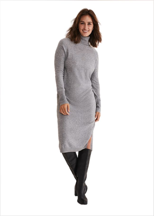  Seline Wool Cashmere Dress Mid Grey 221300440