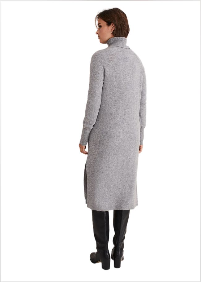  Seline Wool Cashmere Dress Mid Grey 221300440