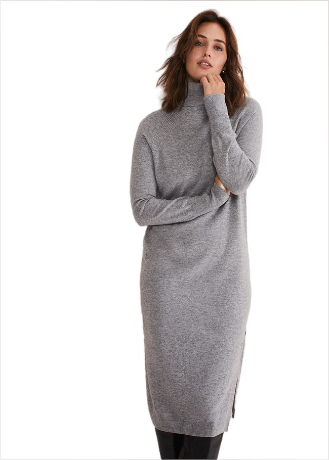  Seline Wool Cashmere Dress Mid Grey 221300440