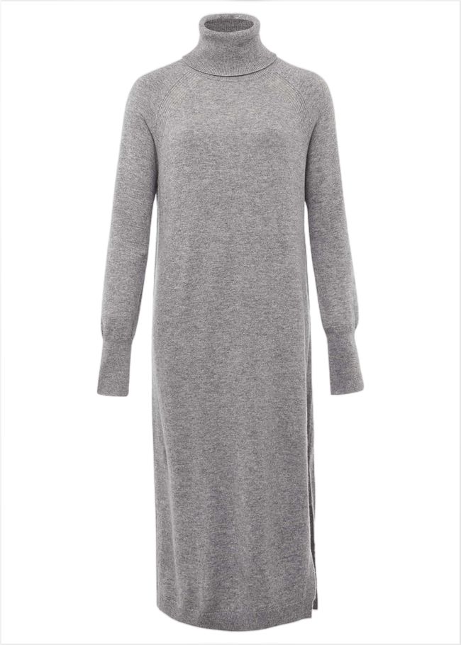  Seline Wool Cashmere Dress Mid Grey 221300440