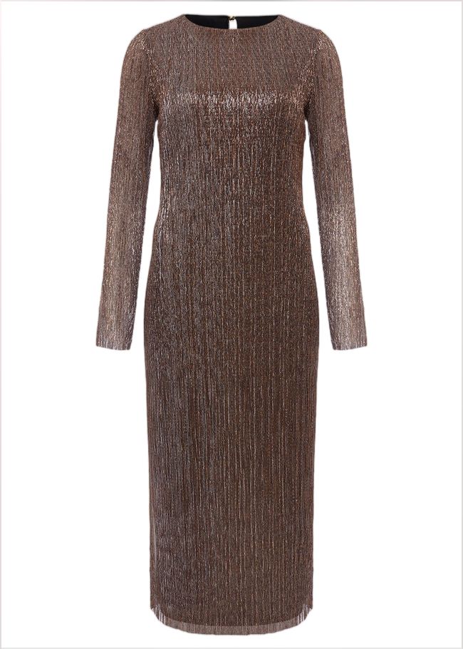  Alix Plisse Dress Bronze 221304070