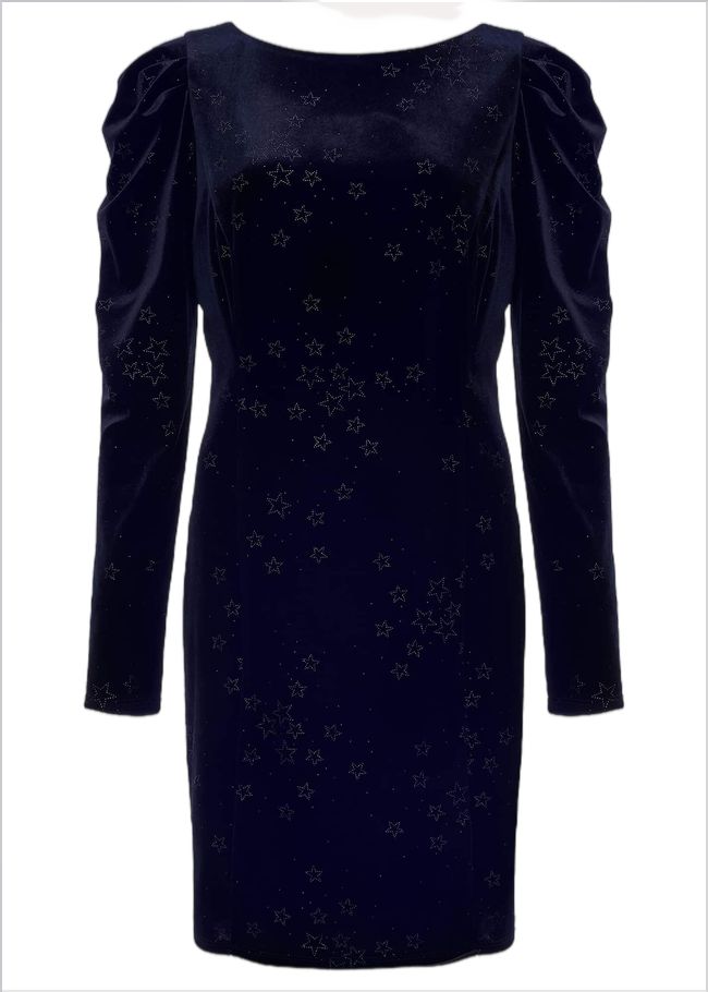  Daria Velvet Star Dress Midnight/Pewter 221306841