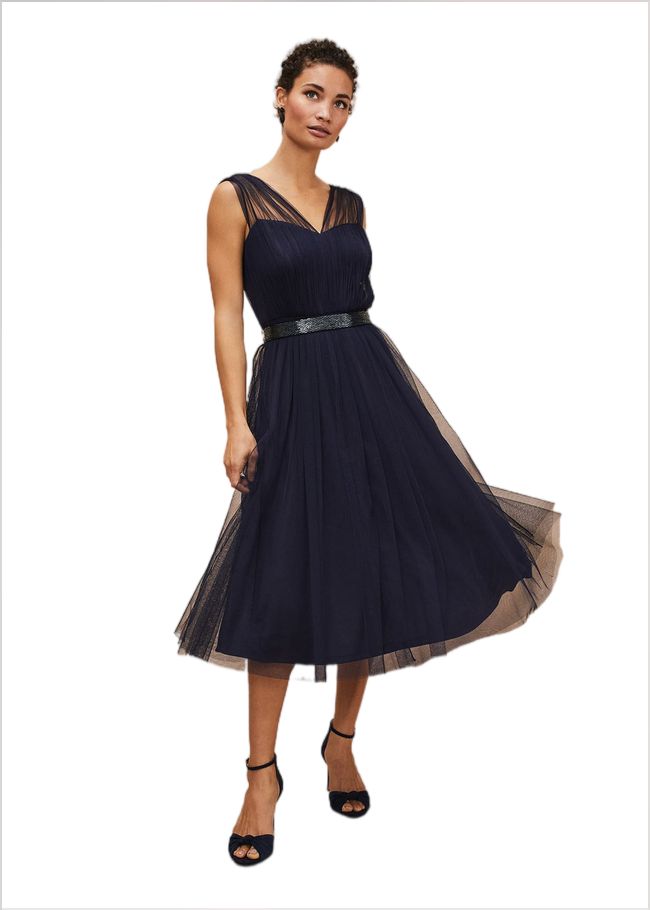  Ella Tulle Dress Navy 221314351