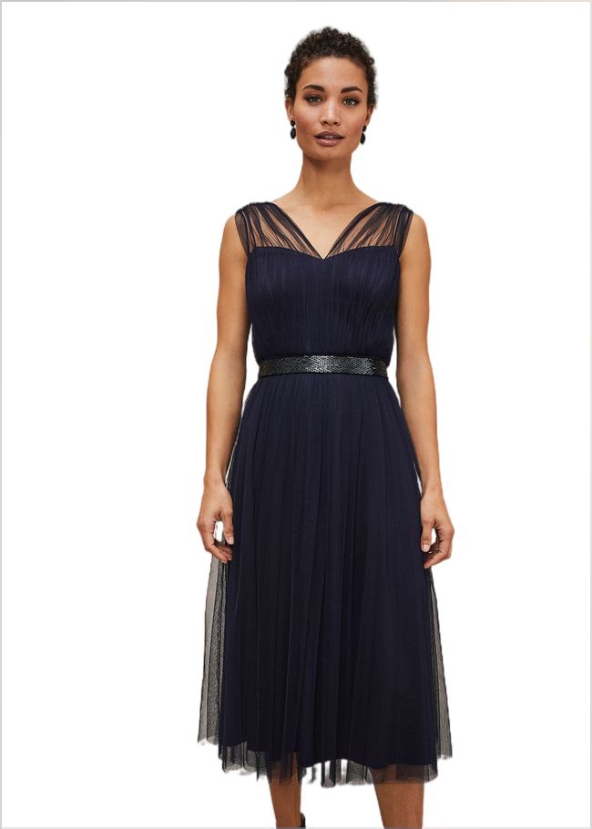  Ella Tulle Dress Navy 221314351