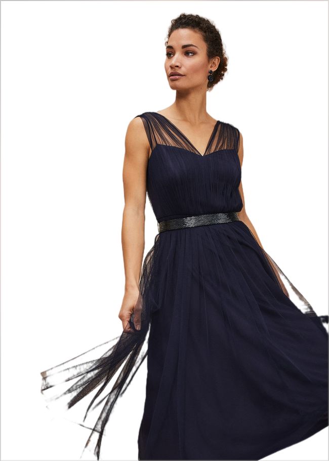  Ella Tulle Dress Navy 221314351