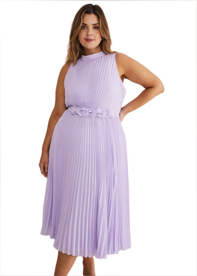  Simara Pleated Midi Dress Crocus 221317724