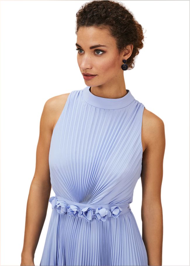  Simara Pleated Midi Dress Cornflower 221318853