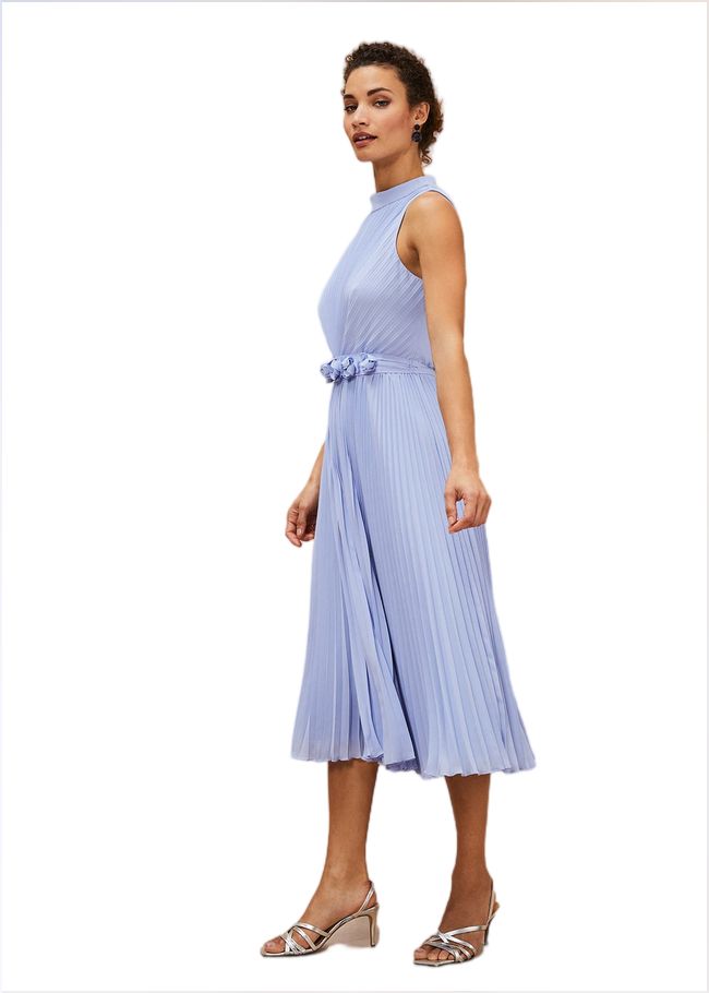  Simara Pleated Midi Dress Cornflower 221318853