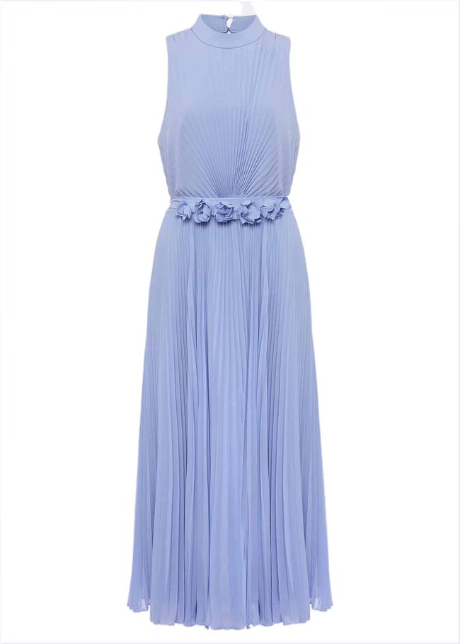  Simara Pleated Midi Dress Cornflower 221318853