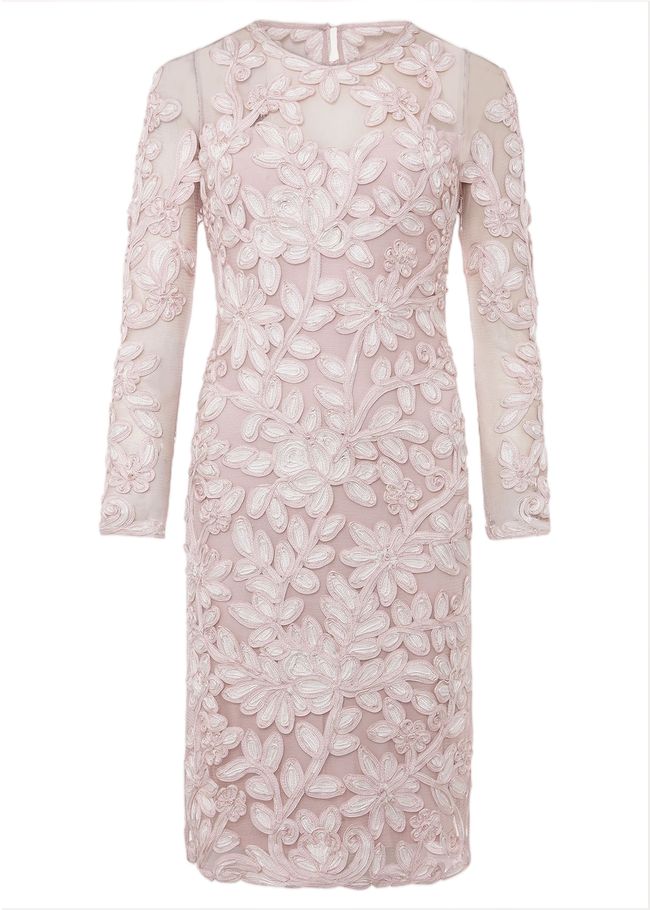  Annika Tapework Midi Dress Antique Rose/Ivory 221321896