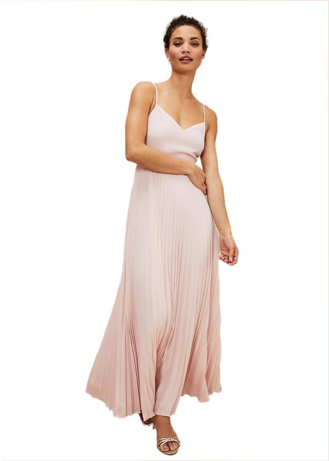  Michelle Lace Pleat Maxi Dress Antique Rose 221324840