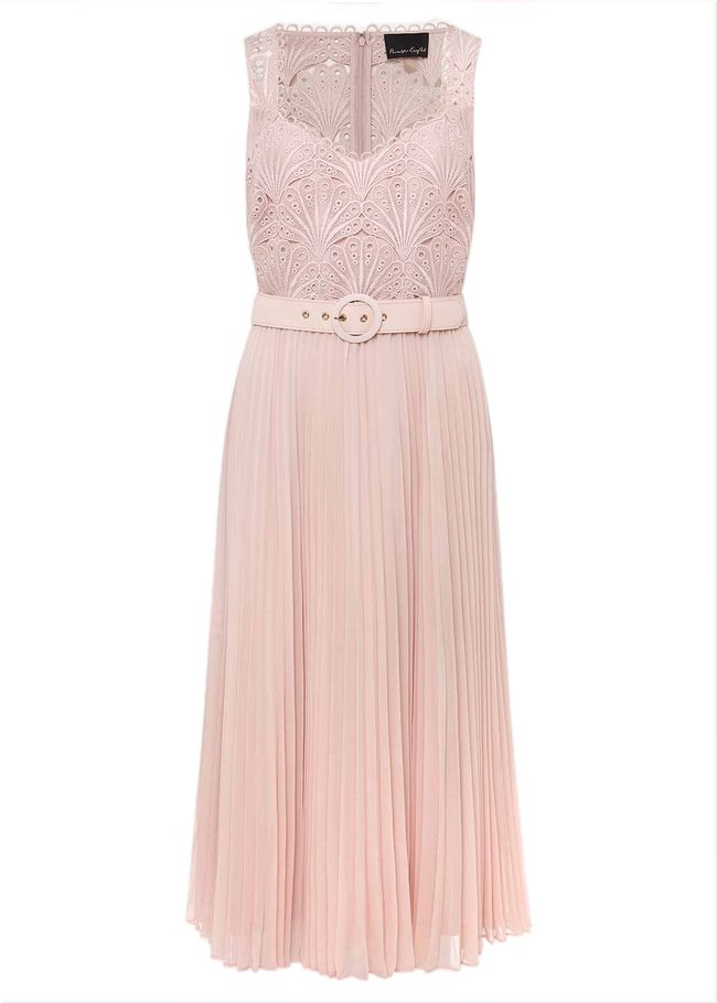  Kassidy Lace Bodice Pleat Dress Petal Pink 221325529