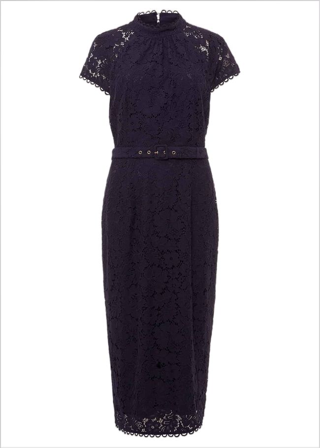  Aurora Lace Dress Navy 221334351