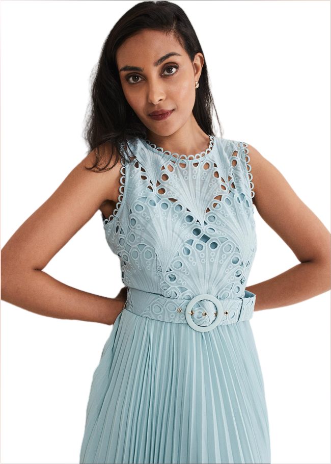  Petite Amora Lace Bodice Dress Peppermint 221342985