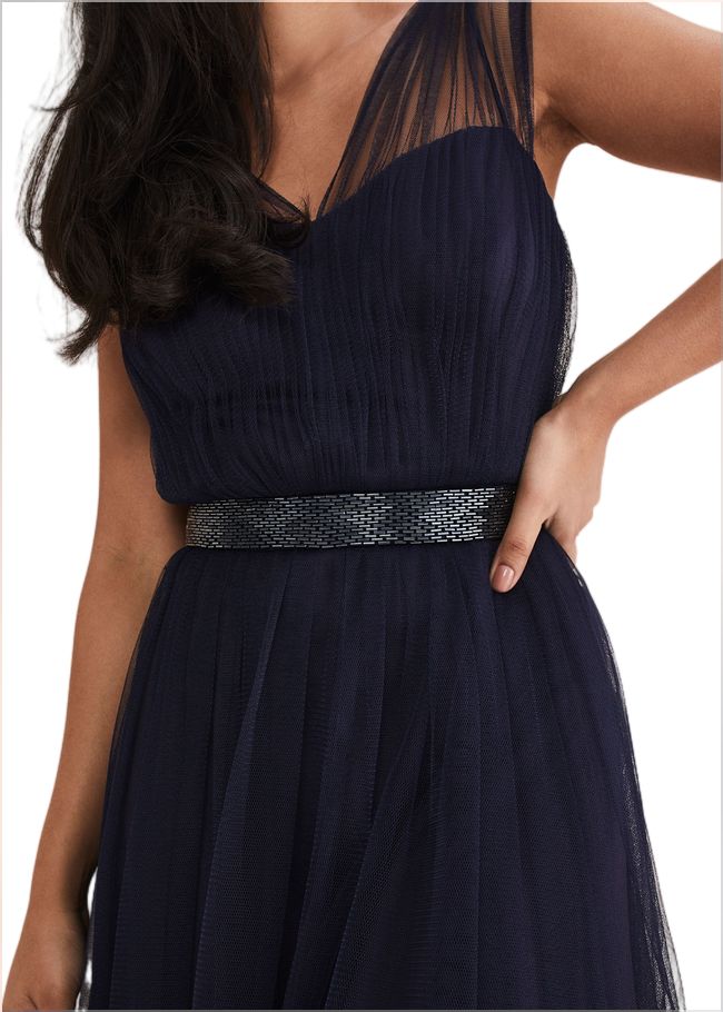  Petite Ella Tulle Dress Navy 221344351