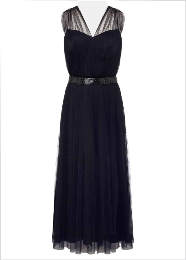  Petite Ella Tulle Dress Navy 221344351