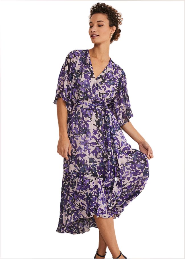  Juliette Floral Wrap Midaxi Dress Latte/Multi 221349817