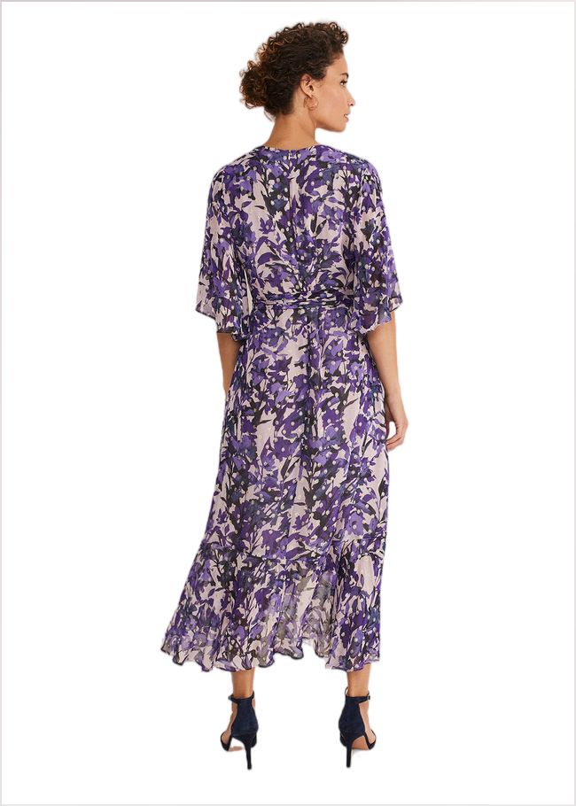  Juliette Floral Wrap Midaxi Dress Latte/Multi 221349817