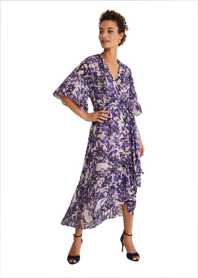  Juliette Floral Wrap Midaxi Dress Latte/Multi 221349817