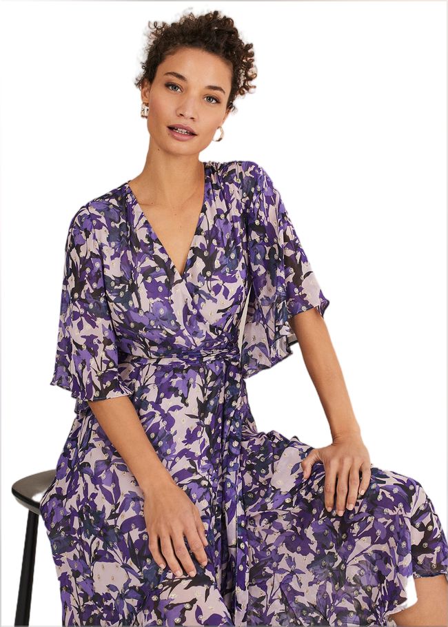  Juliette Floral Wrap Midaxi Dress Latte/Multi 221349817