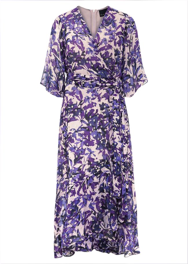  Juliette Floral Wrap Midaxi Dress Latte/Multi 221349817